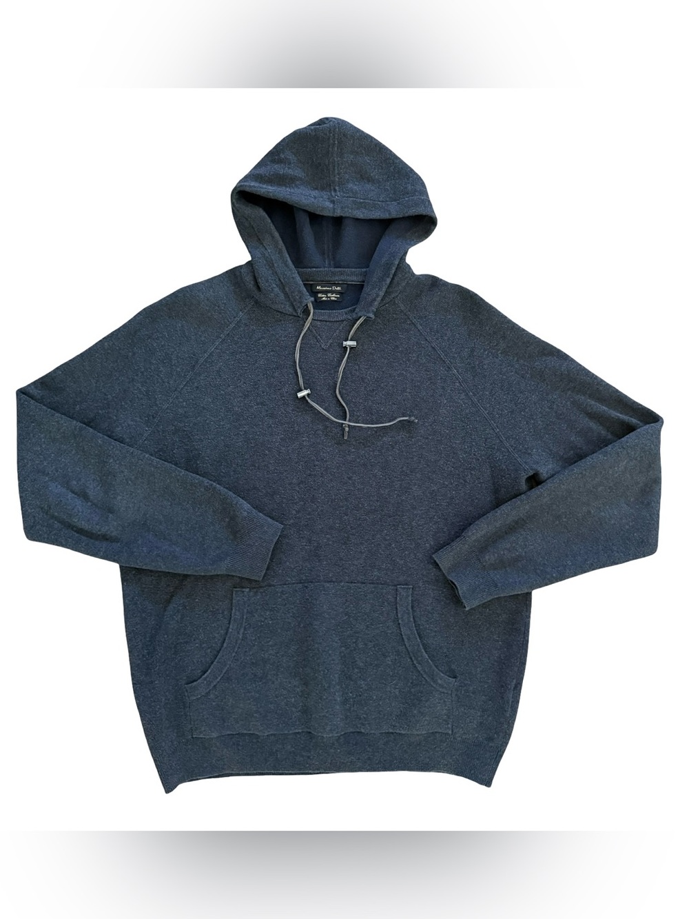 Massimo Dutti Cotton Cashmere Knit Hoodie Sweater Men’s Size M Charcoal